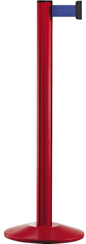 kaiserkraft | Paletto con nastro Beltrac EXTEND | alluminio | paletto rosso | nastro blu