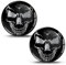 SkinoEu 2 x 3D Gel Silikon Aufkleber Totenkopf Schädel Silber Stickers Auto Motorrad Fahrrad Telefon Laptop KS 25