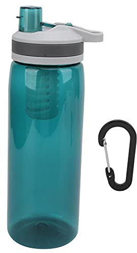 MUNEFE Botella Purificadora De Agua De 770ml, Botella De Agua Filtrada Portátil, Purificador De Agua ABS para Exteriores para Acampar, Senderismo, Mochilero, Emergencia(Verde)