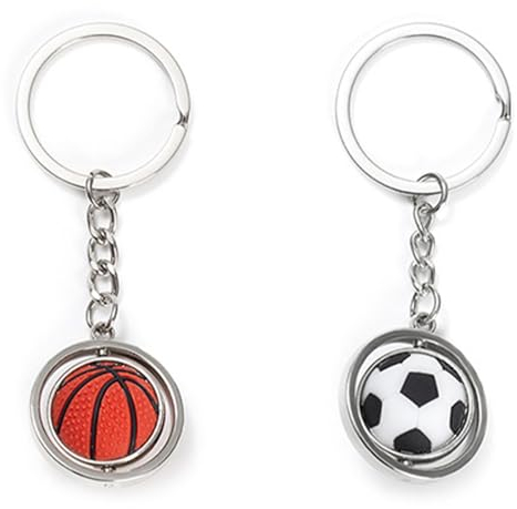 Porte-clés Ballon, Porte-clés Ballon de Foot, Porte-clés Ballon de Basket, 3D basket-ball porte-clés, Ballon de Sport Porte-Clés, Cadeaux D'anniversaire, pour Hommes, Femmes et Enfants