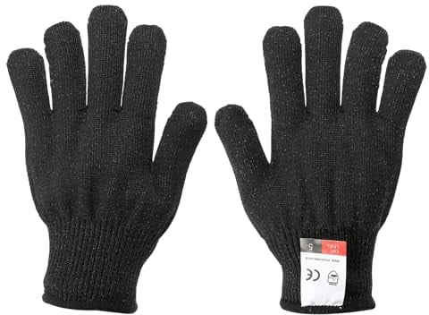 PATIKIL Cut Resistant Gloves, 1 Pair Level 5 Protection, Large, Black