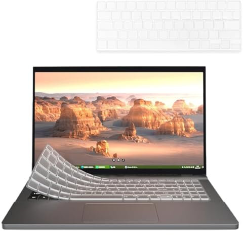 LYQNIHOB 1 pcs Ultra Dünner Tastaturschutz für 2020 M1 MacBook Air 13 Zoll (A2337 A2179), Transparent, mit europäischer Version, transparente TPU-Abdeckung, Wasserdicht & Staubdicht, Wiederverwendbar