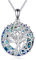 YFN 80th Birthday Gifts for Women Sterling Silver Tree of Life Necklace with Blue Crystal Mothers Day Christmas Jewelry Gifts for Mother Grandma Nana (80th)