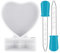 DHSBGWSX 1 stampo a forma di cuore, 2 contagocce in silicone, stampo in resina siliconica, forma di cuore, decorazione per scrivania, fai da te