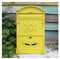 Briefkasten Postkasten Briefkästen Abschließbarer Sicherer Briefkasten Vintage Metallbriefkasten Garten Wandbriefkasten Briefkästen(Yellow)