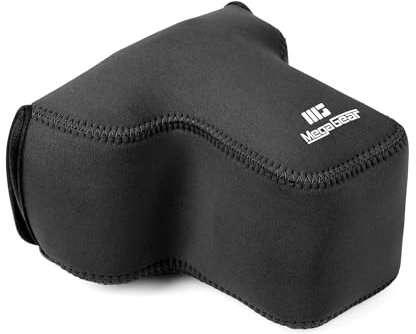 MegaGear Neoprene Camera Case for Fujifilm X-T50 (16-50mm)- Stylish and Protective Digital Photography Bag (Black)