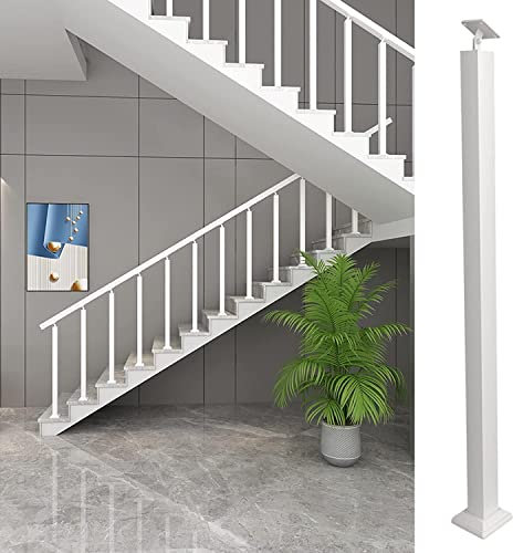 White il Railing Spindle Post Kit for Stairs 1Pack 30cm/11.8in Concrete/Wood Steps Installation Included