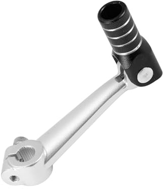 Partuto Folding Motorcycle Gear Shifter Lever for Bosuer M5 for Honda CRF | for Honda CRF TTR BBR YBR YZF 125 150 200, Pedal Shift Lever Arm, Silver Tone, Black
