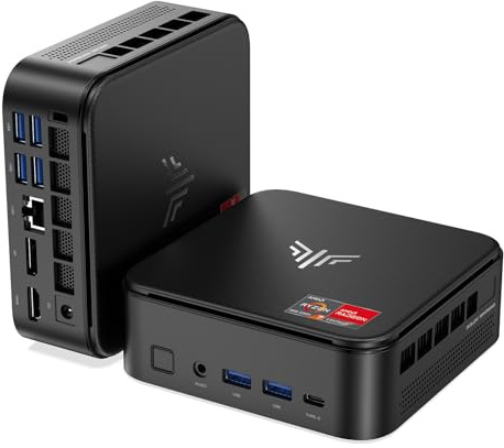 NiPoGi E3B Mini PC AMD Ryzen 5 7430U(up to 4.3GHz 6C/12T) Mini Computer 32GB DDR4(Dual Channel) 1TB M.2 SSD Mini PC Windows 11 Pro 4K Triple Display/WiFi 6/BT5.2/HDMI+DP+USB-C for Office/Business