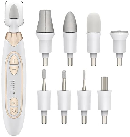 YHOMU Wiederaufladbares E-File-Nagelbohrer-Set, kabellos, elektrisch, 8 Bohrer, tragbares Maniküre-Pediküre-Set für Zuhause und Reisen