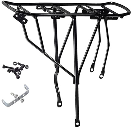 mophrati Bike Panniers Rack Bicycle Cargo Rack Durable Construction With 250Kg Bearing Long Distance Riding Easy To Install. Bicycle Rear Luggage Cargo Is Designed With Protective, Big Hole