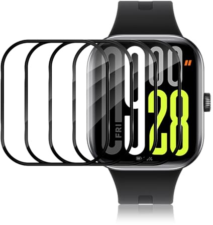 ELYCO Protector de Pantalla Compatible con Xiaomi Redmi Watch 5, 4 Piezas | Protector Película de Flexible de TPU[No es de cristal], Sin Burbujas, Anti-Arañazos, HD Clear