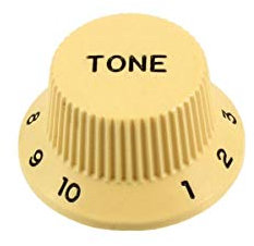 Allparts® »PK-0153-028 TONE KNOBS FOR STRATOCASTER®« Tone Knöpfe für USA Split-Shaft Potentiometer - 2 Stück - Farbe: Cream