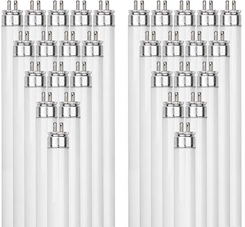Sunlite 30345 F28T5/865 4 Foot T5 Linear Fluorescent Lamp, 28 Watts, 2500 Lumens, 6500K Daylight, Miniature G5 Bi-Pin Base, ROHS Compliant, High Performance Straight Tube, 40 Pack