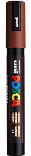 Uni-Ball Marqueur peinture Posca PC-5M, marron - par 1 - Marqueur de laque, Uni-Ball