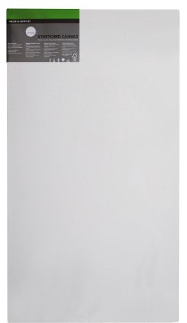 Daler-Rowney Simply Stretched Canvas, Medium Grain, 250 gsm, 16mm Deep, 20 x 39in - 50 x 100 cm, White
