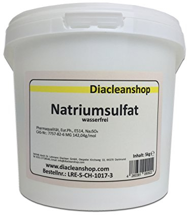 Glaubersalz 5kg Natriumsulfat E514 Na2SO4 wasserfrei Pharmaqualität