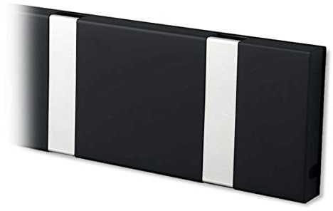 LoCa Garderobe Knax 10 schwarz (Haken klappbar Alu) Garderoben-Leiste Kleiderhaken Flur modern Garderobenpaneel