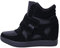 Womens Hi Top Wedge Trainers, Ladies Platform Sneakers, Lightweight Chunky High Ankle Heel Sports Ankle Boots, Comfortable Gym Fitness Fashionable Shoes Pumps UK… Black Faux Suede