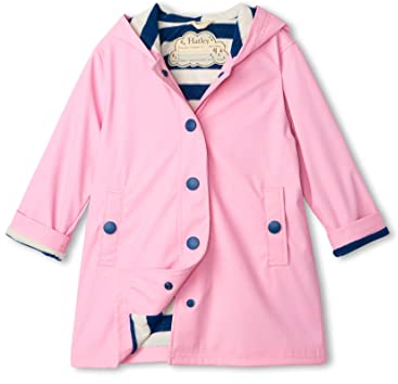 Hatley Girls Splash Rain Jacket, Pink (Classic Pink/Navy), 2 Years