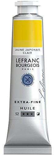 Lefranc Bourgeois 405040 extra feine Ölfarbe in Künstlerqualität aus hochwertigen Pigmenten, lebendige Farben, hohe Lichtechtheit, 40ml Tube - Japanischgelb Hell
