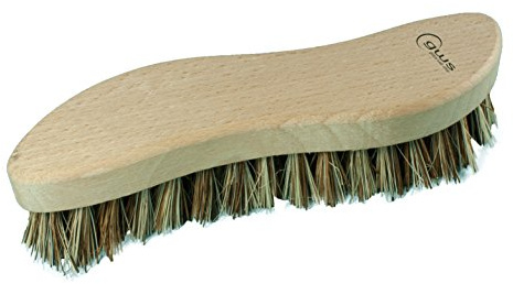 gws Scheuerbürste S-Form - Union Fasern, Buchenholz unbehandelt, robust, 21 cm - Made IN Germany
