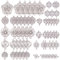 SUNNYCLUE 1 Box 60 Stück 10 Stile Blume des Lebens Charms Caum des Lebens Charm Schmuck Verbindung Verbinder Charms für Schmuckherstellung Anhänger Charms Ohrringe DIY Zubehör Schmuck Armband Damen