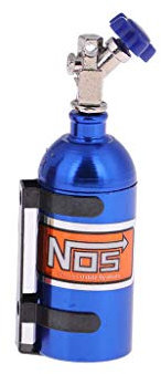 KEEDA Metallsimulierte NOS Stickstoffflasche mit Halterung für 1/10 RC Crawler Auto Traxxas TRX4 RC4WD D90 Axial Scx10 Dekoration Zubehör (blau)