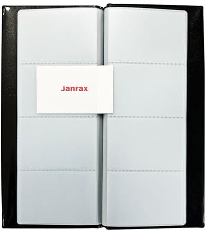 80 Pocket Black Name Business Card Holder by Janrax