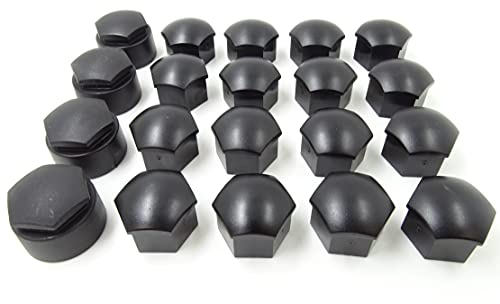 Skoda Radmutterkappen für Leichtmetallfelgen, 17 mm, schwarz matt