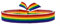 Stoffarmband mit der LGTBI-Flagge, verstellbar für Männer und Frauen. 10 mm breit.
