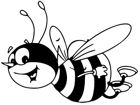 Auto-Aufkleber 15.3Cm * 11.4Cm Bumble Bee Art Autoaufkleber Vinyl Aufkleber Aufkleber Hummel Honig Schwarz/Silber