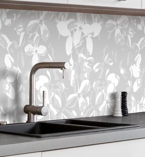 MyMaxxi Küchenrückwand Folie selbstklebend matt - einfache Montage ohne Bohren 0,4mm stark Versteift - Motiv Struktur 01 60cm hoch - Spritzschutz Küche Klebefolie - Pflanzen Natur 60 x 60cm