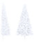 vidaXL Künstlicher Halber Weihnachtsbaum mit Ständer Tannenbaum Christbaum Dekobaum Kunstbaum Weihnachten Dekoration Weihnachtsdeko Weiß 180cm PVC
