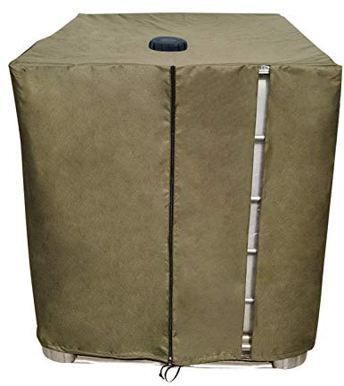 IBC Tank Abdeckung - IBC U V-Schutz Folie - Wasserdicht Staubdicht Wassertank Abdeckplane - Schutzhülle Schutzplane Schutz Haube für 1000L IBC Container Regentonne Verkleidung Wassertank Zubehör