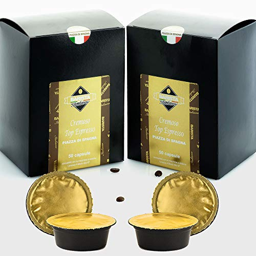 Barista Italiano 100 Capsules Compatible with A Modo Mio Machines (CREMOSO TOP ESPRESSO)