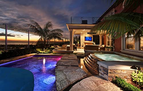 LHJOYSP Spiel des Jahres Puzzle 1000 Teile City Lights Swimming Pool Kalifornien U.S. Resort San Clemente 75x50cm