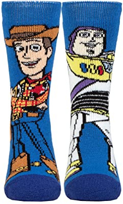 HEAT HOLDERS SOCKSHOP Disney Kids 1.6 TOG Lite Toy Story Woody and Buzz Thermal Socks Pack of 1