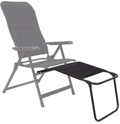 osoltus Universal Alu Fußablage Fußhocker für Campingsessel Soft Touch Black Magic Outdoor klappbar