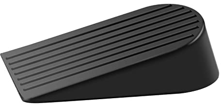 TOKPLNU Türstopper, extra große Gummi-Türkeile, strapazierfähig, schwarz, Türstopper, Keil für Boden, rutschfester Türstopperhalter für Terrasse, Tore, Garten, Küche, Büros