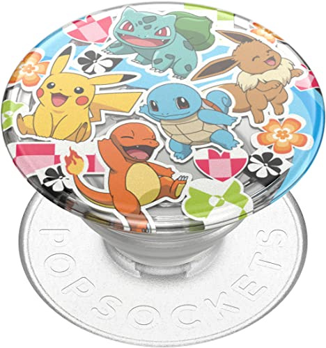 PopSockets: Transparenter Handygriff mit ausziehbarem Ständer, Pop-Buchse für Handy, Pokemon Multi
