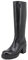 QUEEN HELENA Stivali di Pelle con Tacco Plateau Zip Laterale Casual Donna L295 (Nero, numeric_37)