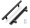 LaserCut T Bar Cupboard Handles, Stainless Steel Bar Handles - Matt Black, Multi Pack for Kitchen Cabinets & Chest of Drawers (160mm)