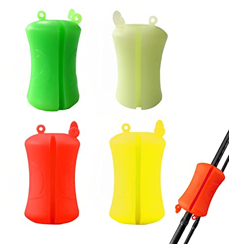 4 Stück Angelrute Krawattenhalter Angelrute Schutz Befestigung Gummi,Portable Fishing Rod Fixed Ball, Rubber Fishing Pole Clip Silicone Fishing Rod Beam, Wiederverwendbare Rutenhalter Angelwerkzeug