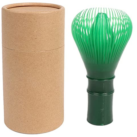 Fouet à matcha en résine - Outils de brosse pour matcha, thé vert - Fouet à poudre réutilisable - Pour préparer le thé matcha japonais (vert)