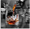 Pixxprint Glasbild, Wandbild auf Echtglas, Whiskey im Whiskeyglas, 50x50 cm, inkl. Aufhängung und Abstandshalter