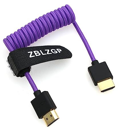 ZBLZGP Passive 8K HDMI Cable eARC Support for Canon EOS M50, M6 Mark II Cameras, Canon XC10 Camcorder, eARC Enabled 8K Monitors HDMI Type A