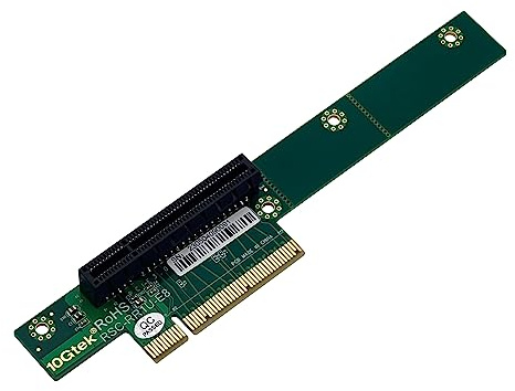 PCI- Express 8X Riser Card 270-Degree R-Angle Riser Adapter Card for 1U, Compatible with Supermicro RSC-RR1U-E8