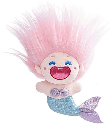 Qiebenav Meerjungfrau baumwolle puppen spielzeug, Mädchen Schlafzimmer Dekor Bunte Flauschige Haar Gefüllte Plüschtiere Home Dekoration Weiche Plüsch Spielzeug DIY Frisur 14 cm Höhe Kleine