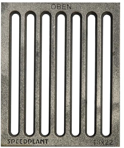 SPEEDPLANT Hochwertiger Ascherost 18 x 22 cm Ofenrost Kaminrost Liegerost Tafelrost Feuerrost - Premiumqualität, Stärke 13 mm